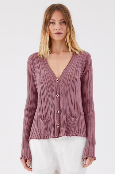 PLISSE CARDIGAN ROSE-CARDIGAN-Transit-Debs Boutique